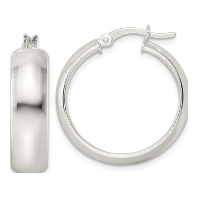 Sterling Silver 26mm Hoop Earrings