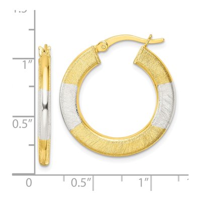 Gold-Plated Sterling Silver 27mm Flat Circle Hoop Earrings – view 5