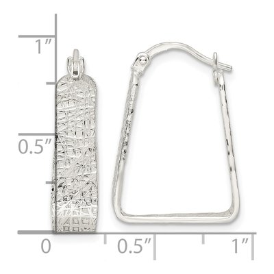 Sterling Silver 23mm Square Hoop Earrings – view 5