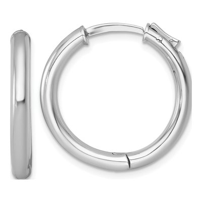 Sterling Silver 25mm Huggie Hoop Earrings