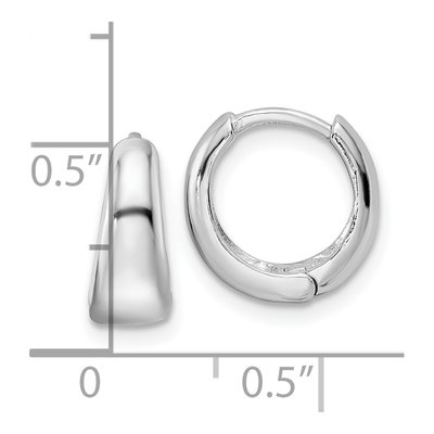 Sterling Silver 12mm Huggie Hoop Earrings – view 5