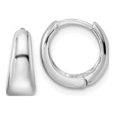 Sterling Silver 12mm Huggie Hoop Earrings