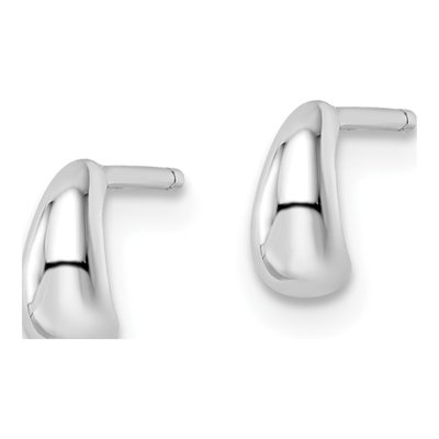Sterling Silver 7mm Hoop Earrings – view 3