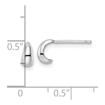 Sterling Silver 7mm Hoop Earrings – view 5