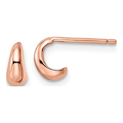 Rose Gold-Plated Sterling Silver 7mm Hoop Earrings