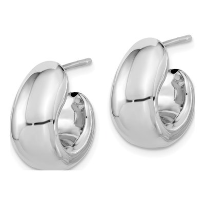 Sterling Silver 18mm Hoop Earrings – view 3