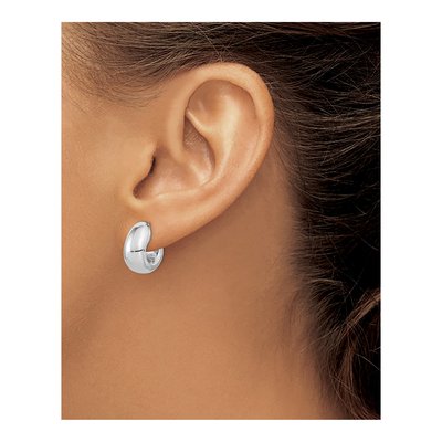 Sterling Silver 18mm Hoop Earrings – view 4