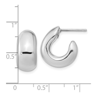 Sterling Silver 18mm Hoop Earrings – view 5