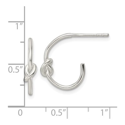 Sterling Silver Knotted Hoop Earrings – view 5