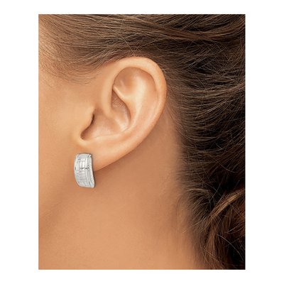 Sterling Silver 17mm Jhoop Hoop Earrings – view 4