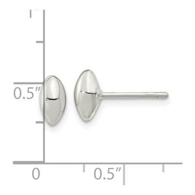 Sterling Silver Puffed Button Stud Earrings – view 5
