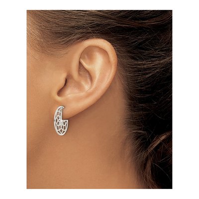 Sterling Silver Floral Filigree Dangle Earrings – view 4