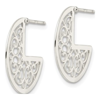 Sterling Silver Filigree Dangle Earrings – view 3
