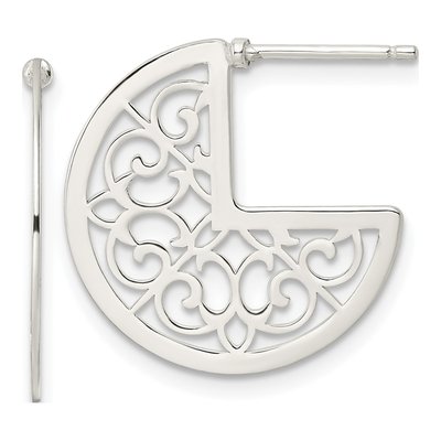 Sterling Silver Filigree Dangle Earrings