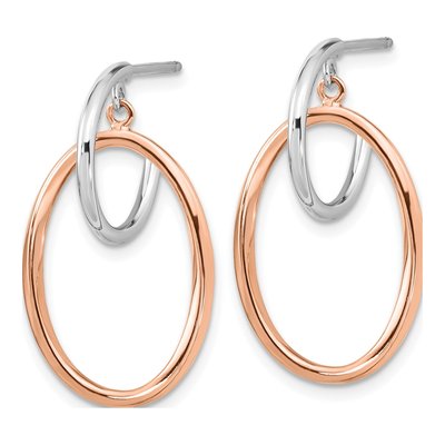 Sterling Silver Oval Dangle Earrings – view 3