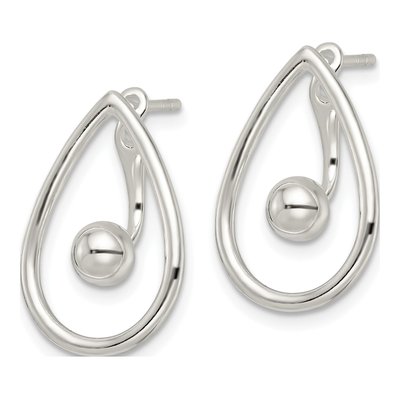 Sterling Silver Teardrop Dangle Earrings – view 3