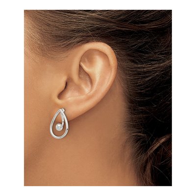 Sterling Silver Teardrop Dangle Earrings – view 4