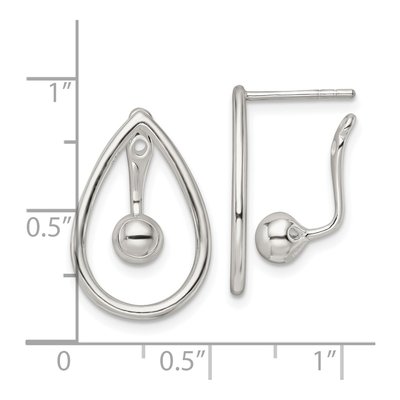 Sterling Silver Teardrop Dangle Earrings – view 5
