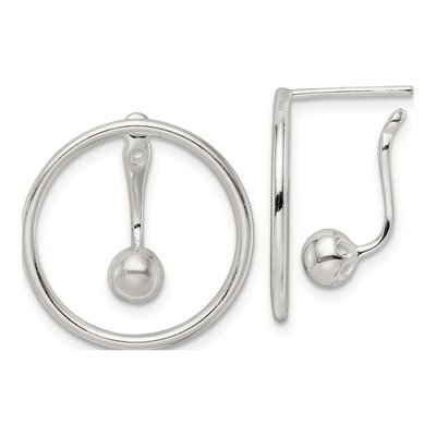 Sterling Silver Circle Dangle Earrings