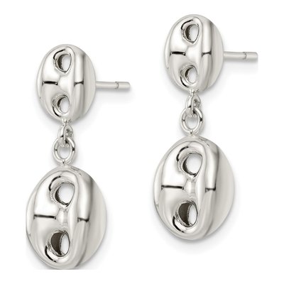 Sterling Silver Oval Dangle Earrings – view 3