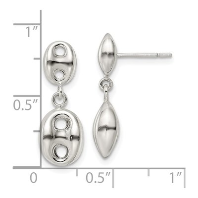 Sterling Silver Oval Dangle Earrings – view 5