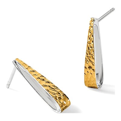 Sterling Silver Hammered Dangle Earrings – view 6