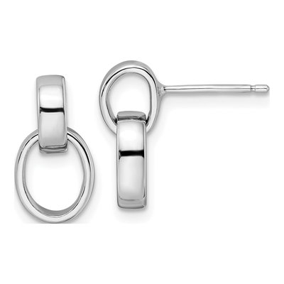 Sterling Silver Link Dangle Earrings