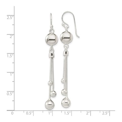 Sterling Silver Beaded Multi-Strand Dangle Earrings – view 5