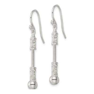 Sterling Silver Beaded Dangle Earrings – view 3