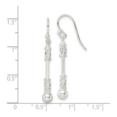 Sterling Silver Beaded Dangle Earrings – view 5