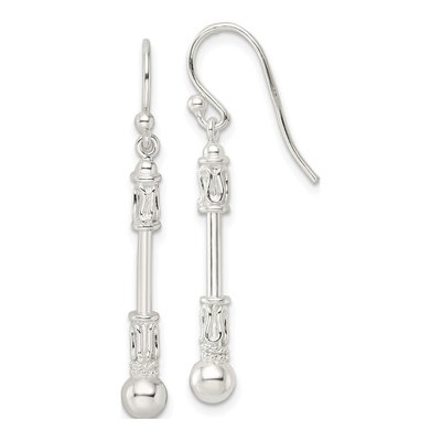 Sterling Silver Beaded Dangle Earrings