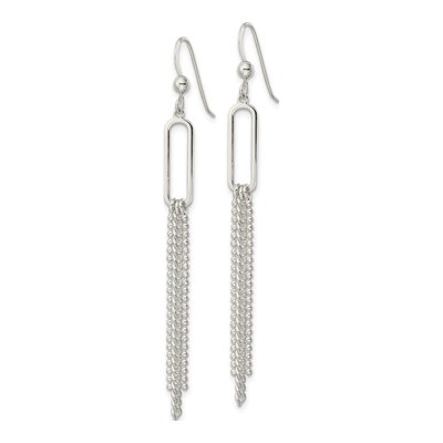 Sterling Silver Beaded Multi-Strand Dangle Earrings – view 3