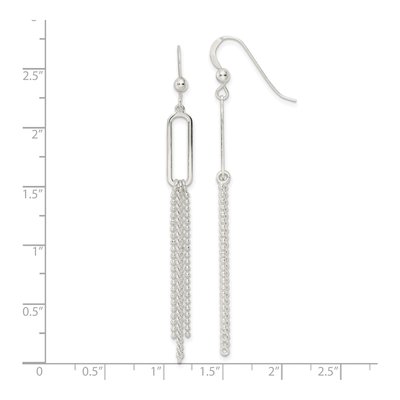 Sterling Silver Beaded Multi-Strand Dangle Earrings – view 5