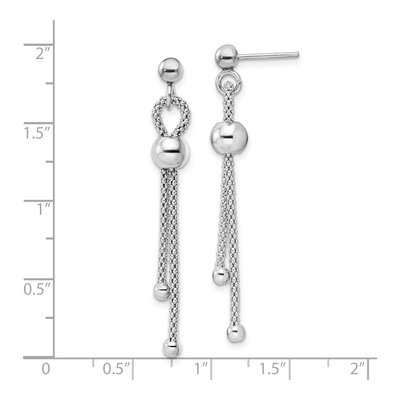 Sterling Silver Beaded Dangle Earrings – view 5