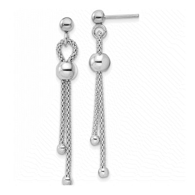 Sterling Silver Beaded Dangle Earrings