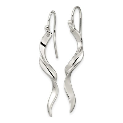 Sterling Silver Twisted Dangle Earrings – view 3