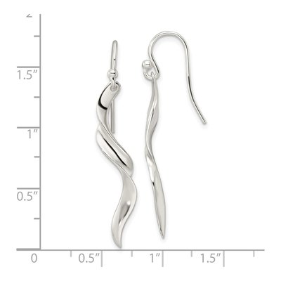 Sterling Silver Twisted Dangle Earrings – view 5