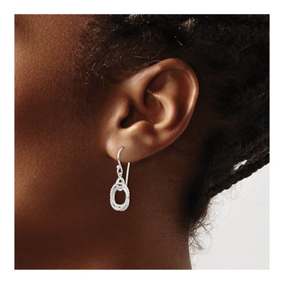 Sterling Silver Intertwined Circles Dangle Earrings – view 4