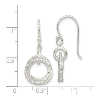 Sterling Silver Intertwined Circles Dangle Earrings – view 5