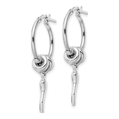 Sterling Silver Horn Dangle Earrings – view 3
