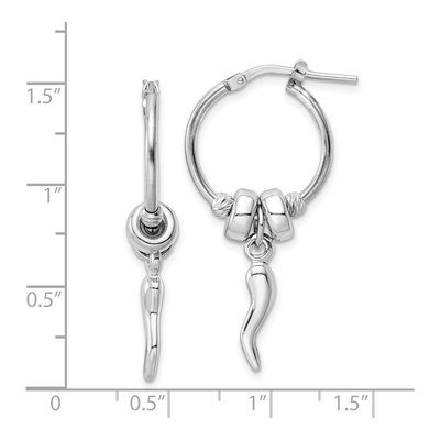 Sterling Silver Horn Dangle Earrings – view 5