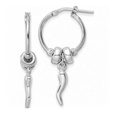 Sterling Silver Horn Dangle Earrings