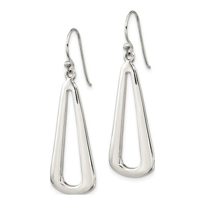 Sterling Silver Teardrop Dangle Earrings – view 3