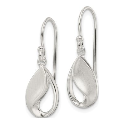 Sterling Silver Teardrop Dangle Earrings – view 3