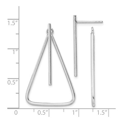 Sterling Silver Triangle Dangle Earrings – view 5