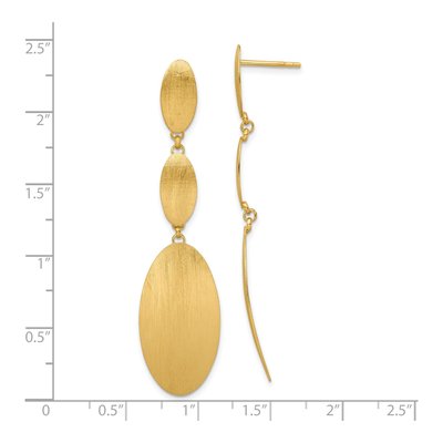 Gold-Plated Sterling Silver Triple Oval Dangle Earrings – view 5