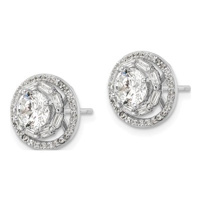 Sterling Silver CZ Earring Jackets – view 3