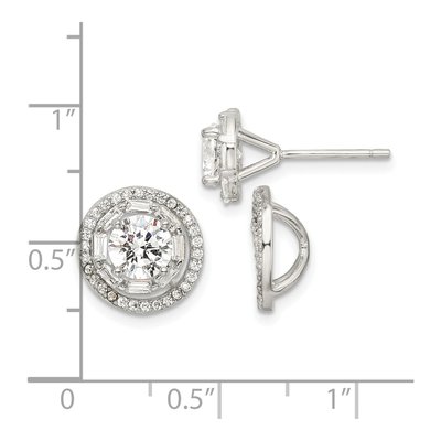 Sterling Silver CZ Earring Jackets – view 5