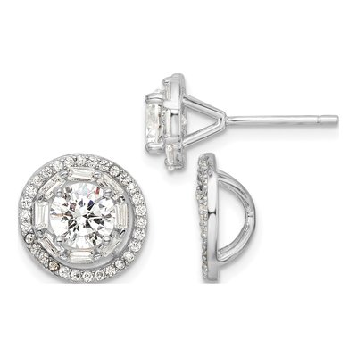 Sterling Silver CZ Earring Jackets