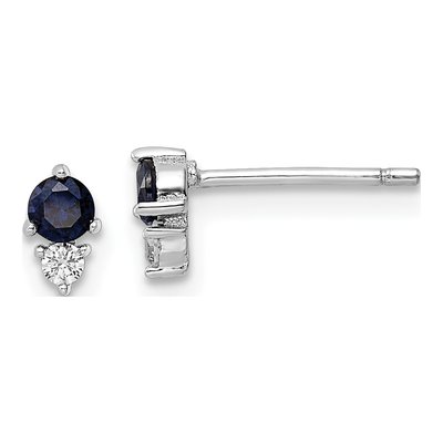 Sterling Silver 2mm Round CZ Button Stud Earrings